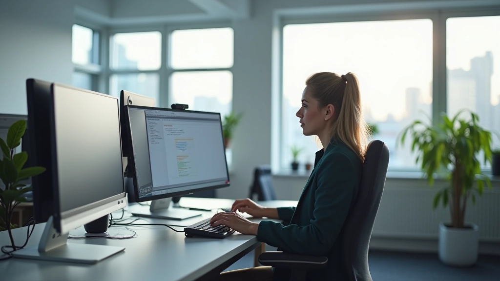 Moderner Arbeitsplatz für konzentriertes Arbeiten mit klarem Design und Fokus-Umgebung